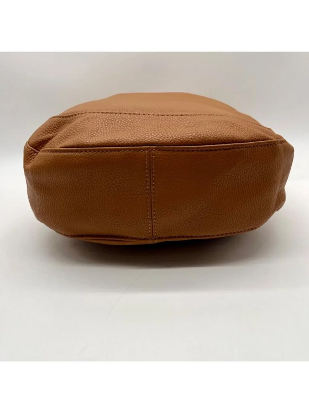 Thirty-One Tan Pebbled Faux Leather Hobo Bag
